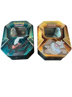 Pokémon Trading Card Game Lot of 2 Empty Tins